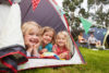 enfants tente proche de Saint Gilles Croix de Vie