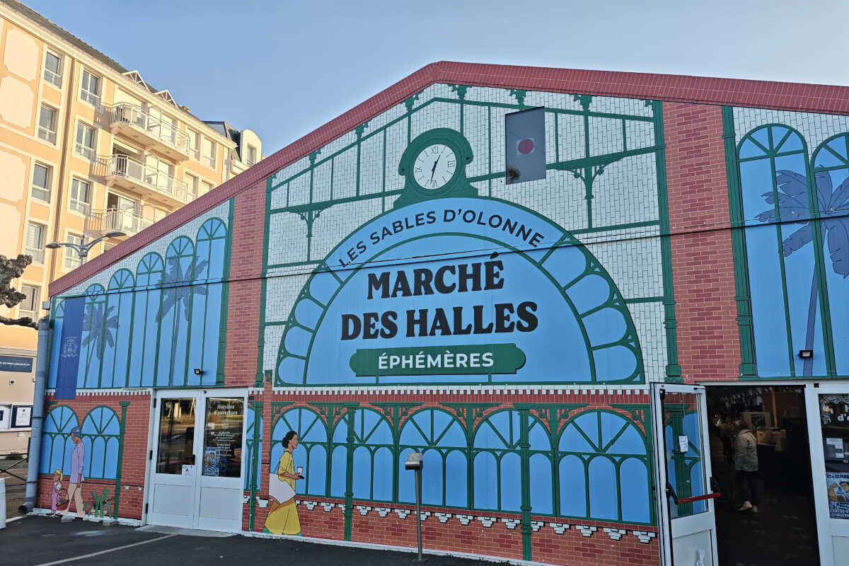 halles éphémères des Sables d'Olonne pendant les travaux